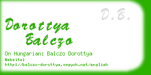 dorottya balczo business card